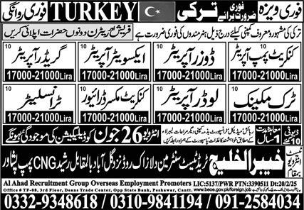Operator Jobs in Turkey